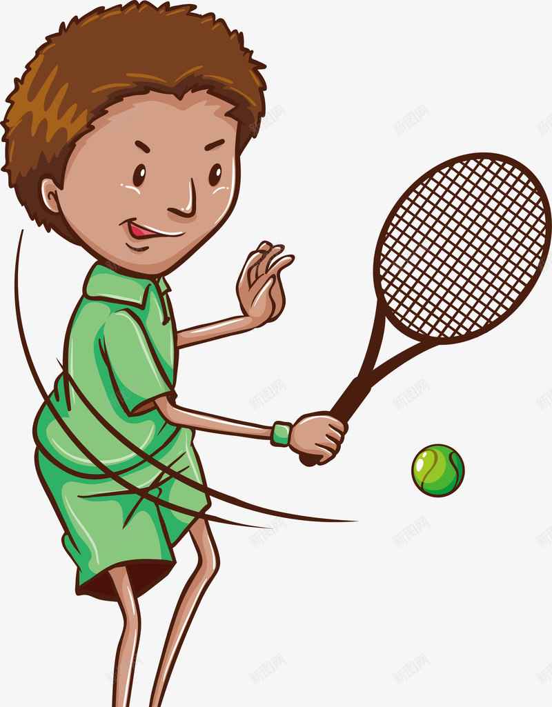 绿色少年网球比赛png免抠素材_新图网 https://ixintu.com 决赛 少年 比赛 激动 绿色