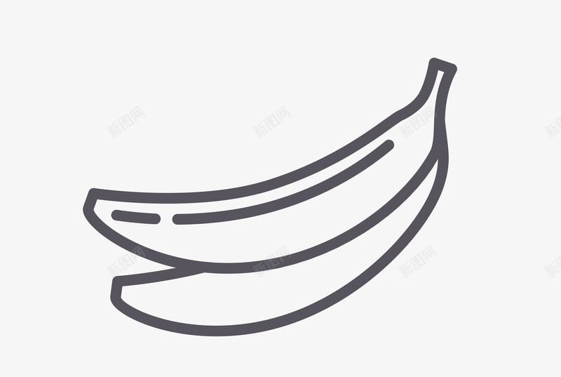 手绘香蕉图标png_新图网 https://ixintu.com png图形 png装饰 手绘 水果 装饰 香蕉