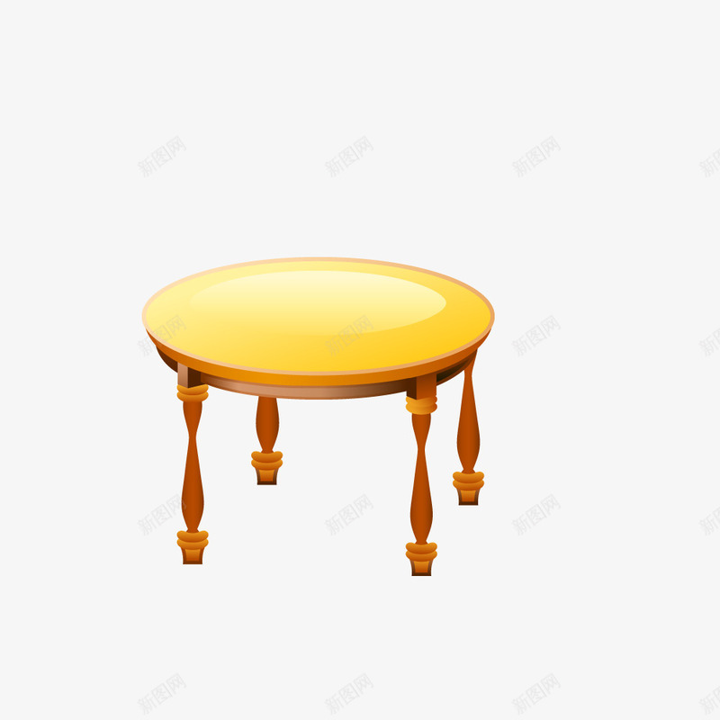 桌子png免抠素材_新图网 https://ixintu.com 创意 圆桌 木制品 餐厅桌