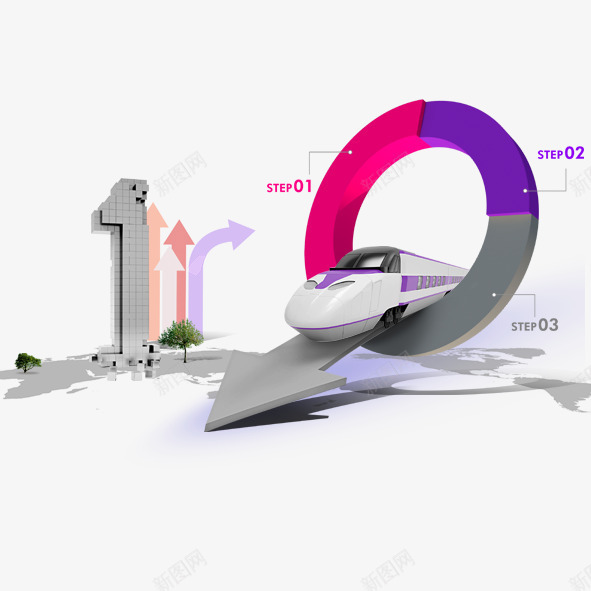 商务科技png免抠素材_新图网 https://ixintu.com 商业经营 商务 火车 男人 科技 统计