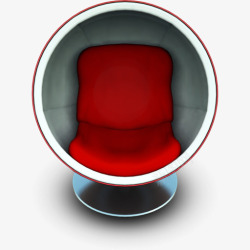 圆形沙发圆形红色沙发高清图片