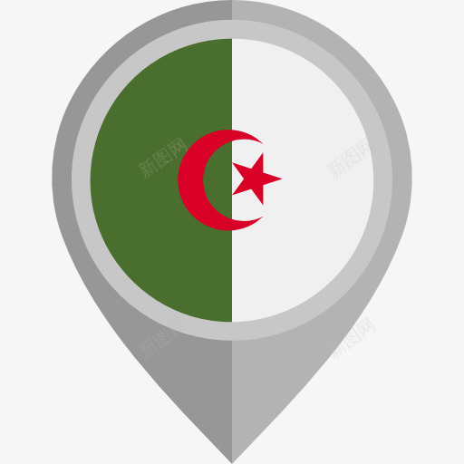 阿尔及利亚图标png_新图网 https://ixintu.com 占位符 国家 旗 旗帜 民族 阿尔及利亚