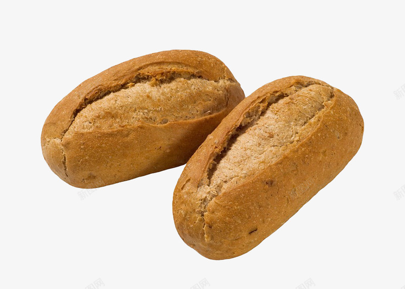 两个面包png免抠素材_新图网 https://ixintu.com 全麦面包 实物 早点 西餐 面包 面包素材