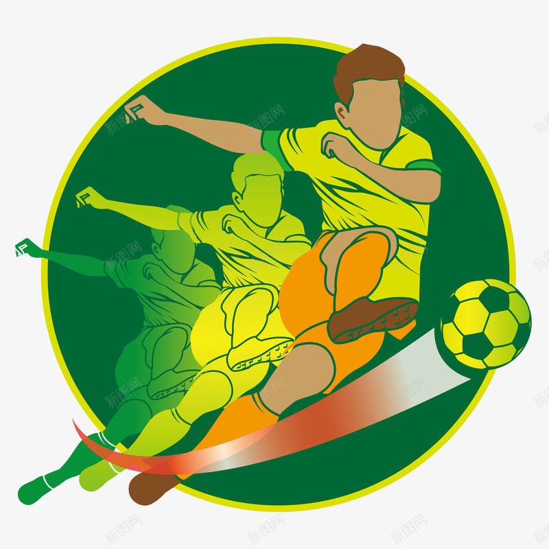 足球运动人员png免抠素材_新图网 https://ixintu.com 人物剪影 人物插画 足球运动 足球运动员 运动人物 运动员