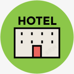 酒店旅馆卡通厨具酒店旅馆图标高清图片