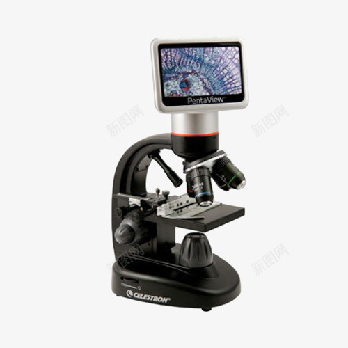 LCD数码生物显微镜png免抠素材_新图网 https://ixintu.com 产品实物 显微镜