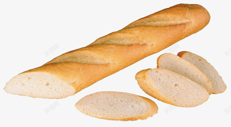 切片法式长棍面包png免抠素材_新图网 https://ixintu.com 产品实物 法式长棍 西餐 面包