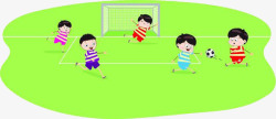 孩子们的童趣踢足球的小孩高清图片