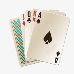 手绘游戏扑克牌矢量图素材