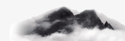 云雾缭绕在山间素材