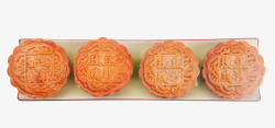 节日甜食玫瑰豆沙月饼高清图片