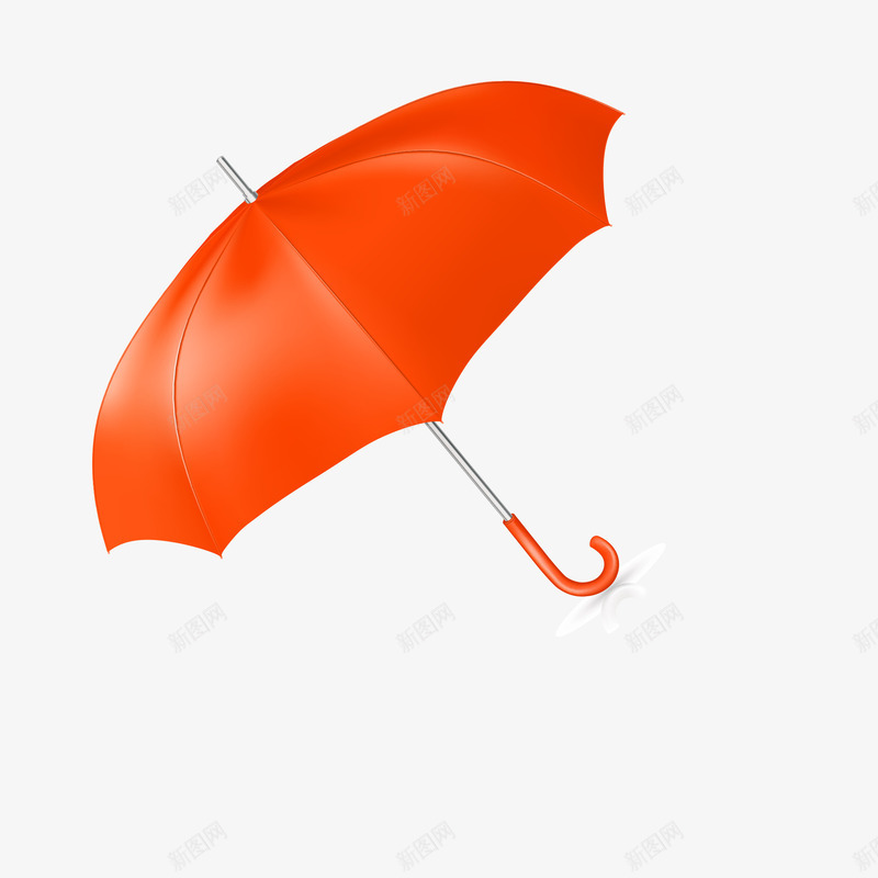 橘黄色的伞png免抠素材_新图网 https://ixintu.com 伞 橘黄色 矢量伞 矢量装饰 装饰 雨伞