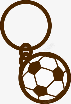 钥匙样式足球样式卡通钥匙扣矢量图高清图片