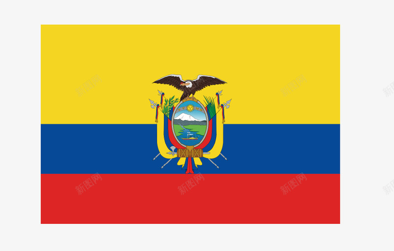 厄瓜多尔国旗矢量图图标eps_新图网 https://ixintu.com 国旗 矢量国旗 矢量旗帜 矢量图