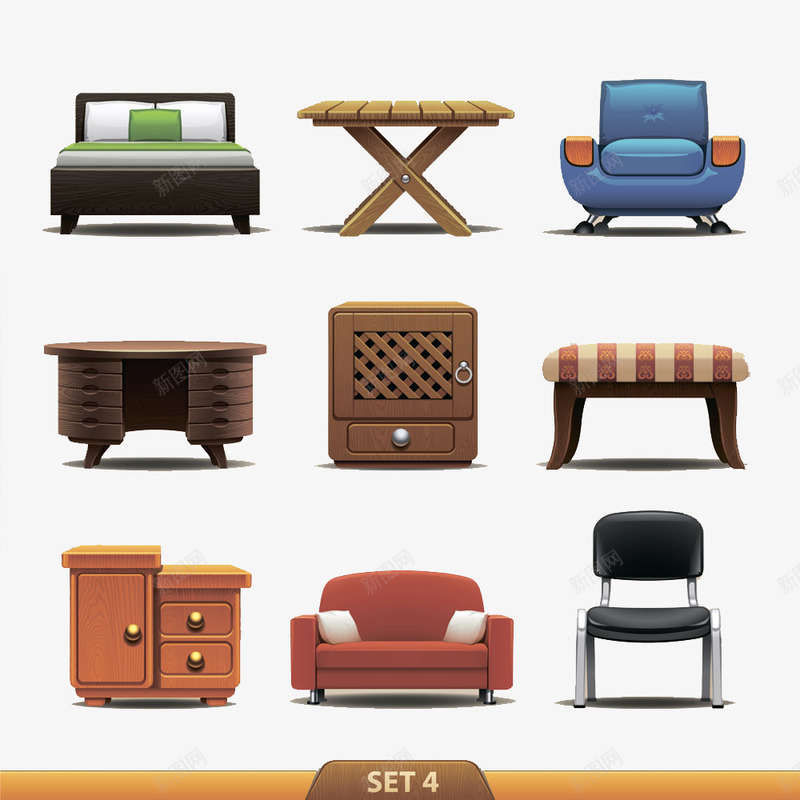 家具图标png_新图网 https://ixintu.com 图标 家具 柜子 沙发