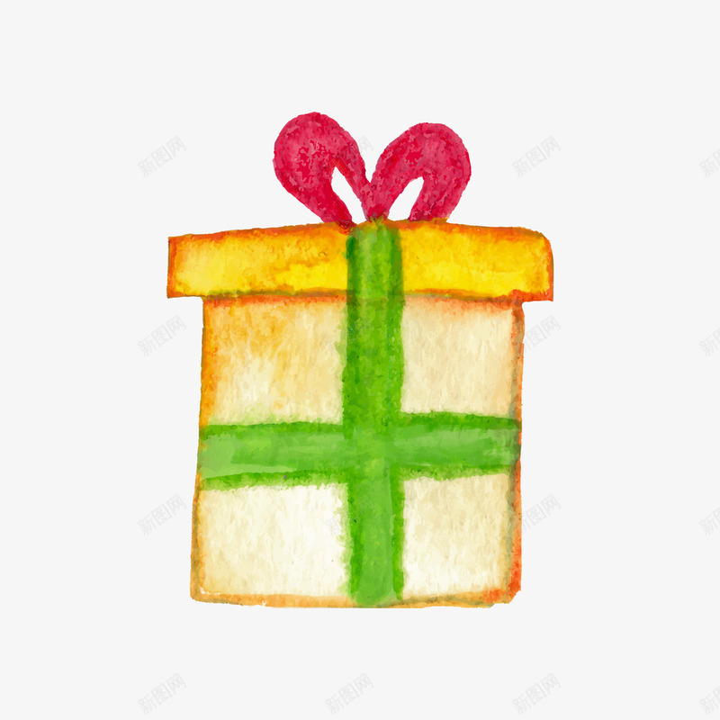 水彩礼物盒png免抠素材_新图网 https://ixintu.com png图片 彩带 水彩 礼物 礼物盒 祝福 节日 蝴蝶结