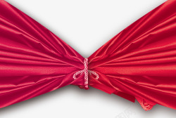 红色蝴蝶结布素材