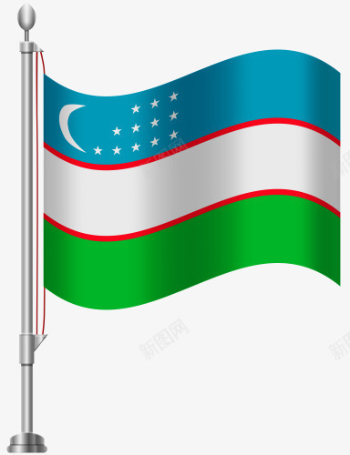乌兹别克斯坦国旗png免抠素材_新图网 https://ixintu.com 乌兹 别克 国旗 斯坦 旗帜