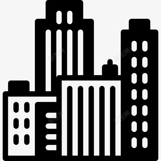 城市景观图标png_新图网 https://ixintu.com 城市 城市景观 城镇 建筑 房地产 摩天大楼