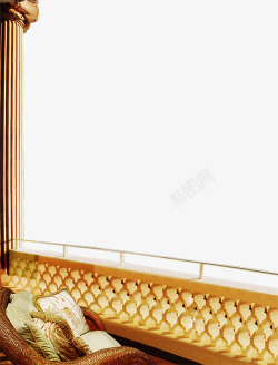 璇锋炀绱犳潗地产海报元素欧式阳台高清图片