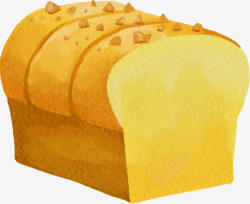 方形面包食物手绘素材