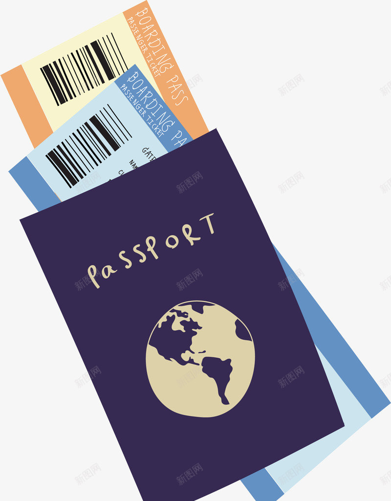 国外旅行机票矢量图eps免抠素材_新图网 https://ixintu.com 两张 两张机票 国外旅游 机票 机票PNG 矢量机票 矢量图