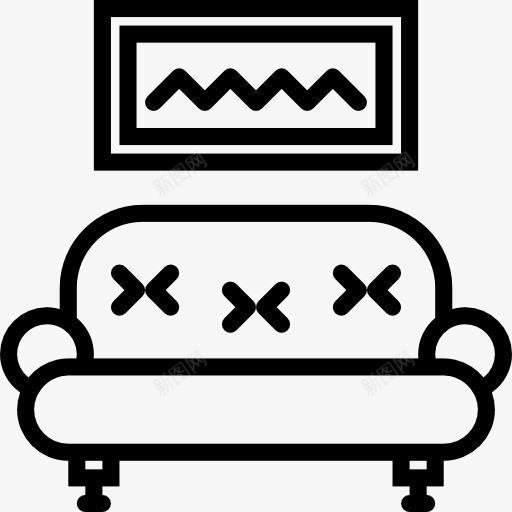 客厅图标png_新图网 https://ixintu.com 客厅放松 家具 座椅 沙发