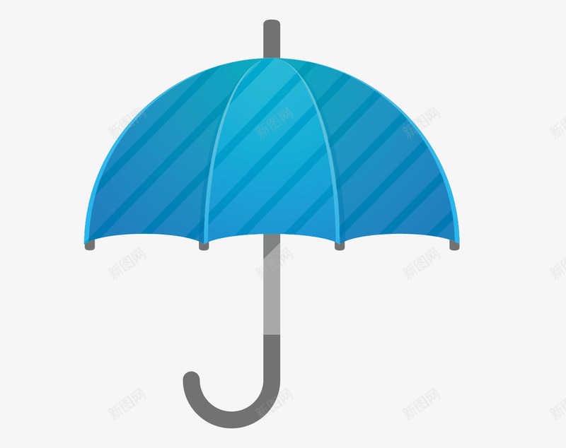 蓝色的雨伞矢量图ai免抠素材_新图网 https://ixintu.com 卡通 手绘 矢量蓝色的雨伞 蓝色的雨伞 雨伞 矢量图