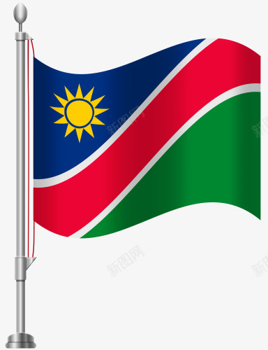 纳米比亚国旗png免抠素材_新图网 https://ixintu.com 国旗 太阳 旗帜 比亚 纳米