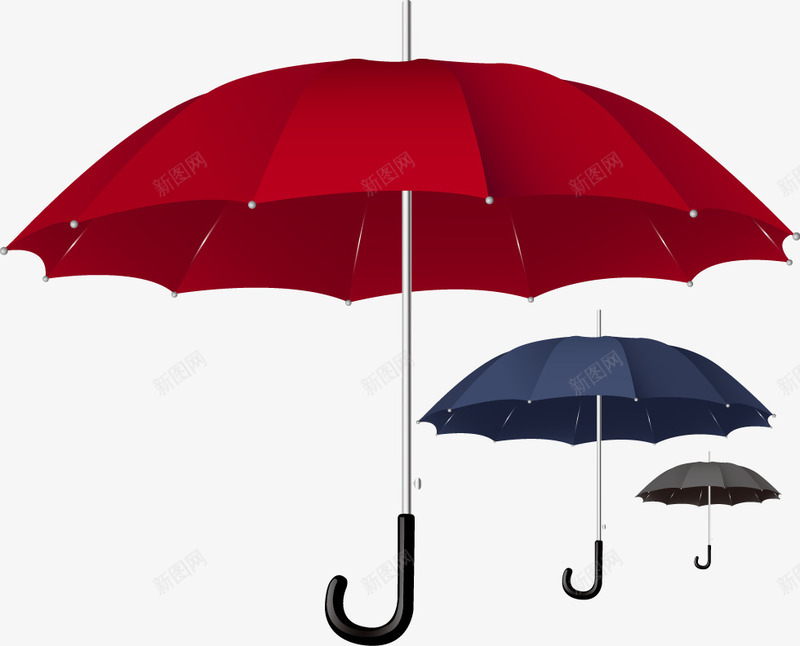 雨伞png免抠素材_新图网 https://ixintu.com 免费矢量下载 红色 遮阳伞 雨伞