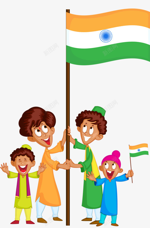印度人png免抠素材_新图网 https://ixintu.com 印度 手绘 旗帜