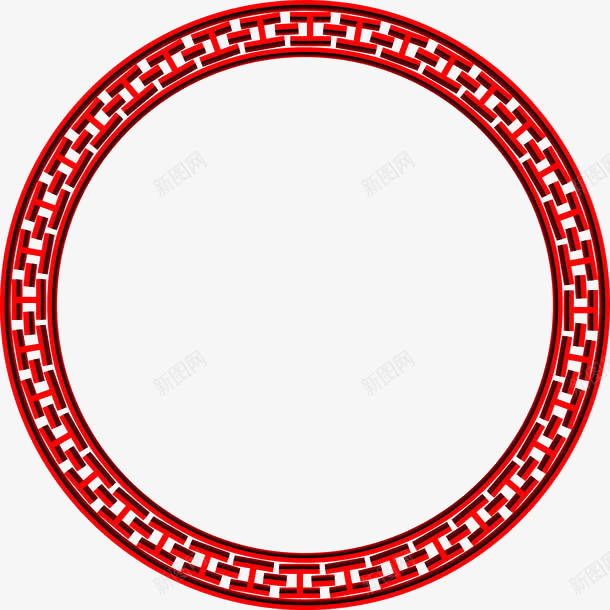 红色边框png免抠素材_新图网 https://ixintu.com 中国风 红色 红色边框免费下载 经典 边框