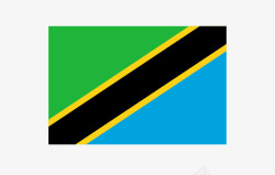 坦桑尼亚国旗矢量图素材