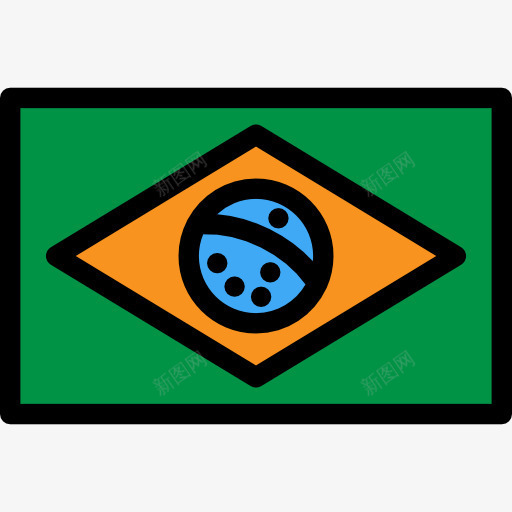 巴西图标png_新图网 https://ixintu.com 国家 巴西 旗 旗帜 民族