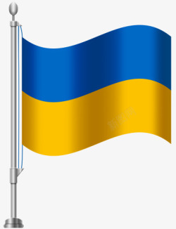 黄条乌克兰国旗高清图片