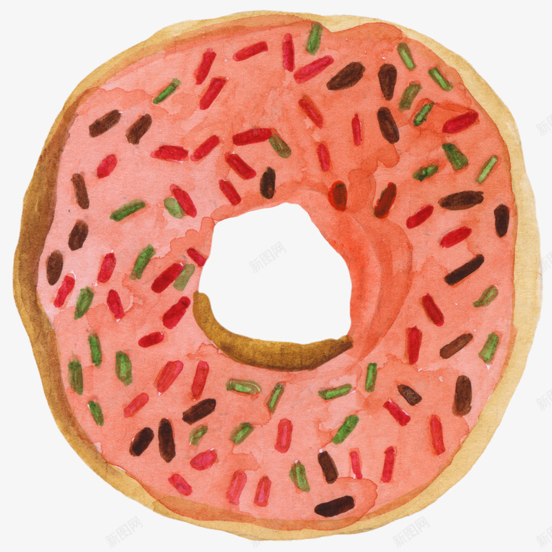 粉色蛋糕西餐甜食甜甜圈png免抠素材_新图网 https://ixintu.com 甜甜圈 甜食 粉色 蛋糕 西餐