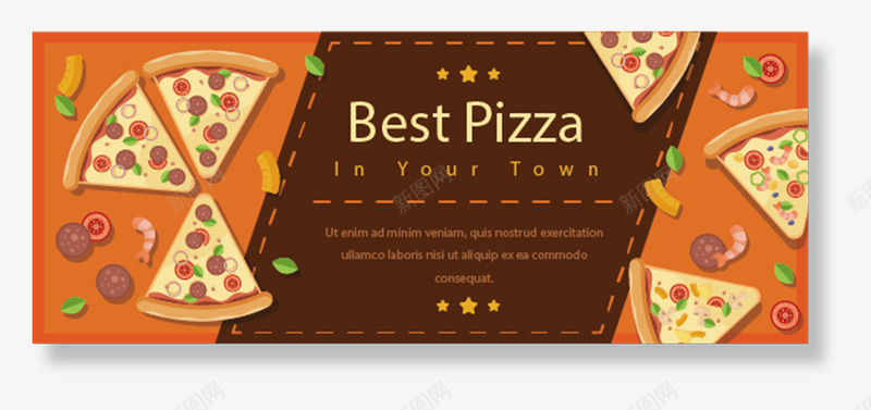 手绘披萨促销标签png免抠素材_新图网 https://ixintu.com 促销标签 手绘 披萨 西餐