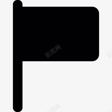 长方形的黑色旗帜图标图标