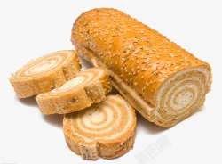 芝麻面包卷西餐食物素材