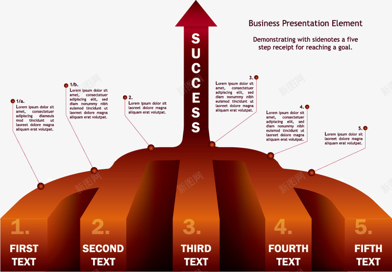 通向成功的箭头矢量图eps免抠素材_新图网 https://ixintu.com ppt 分类标签 数字 箭头 矢量图