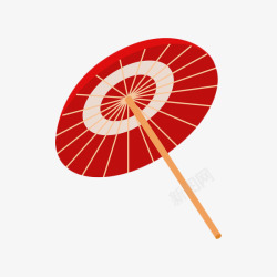 红色油纸伞素材