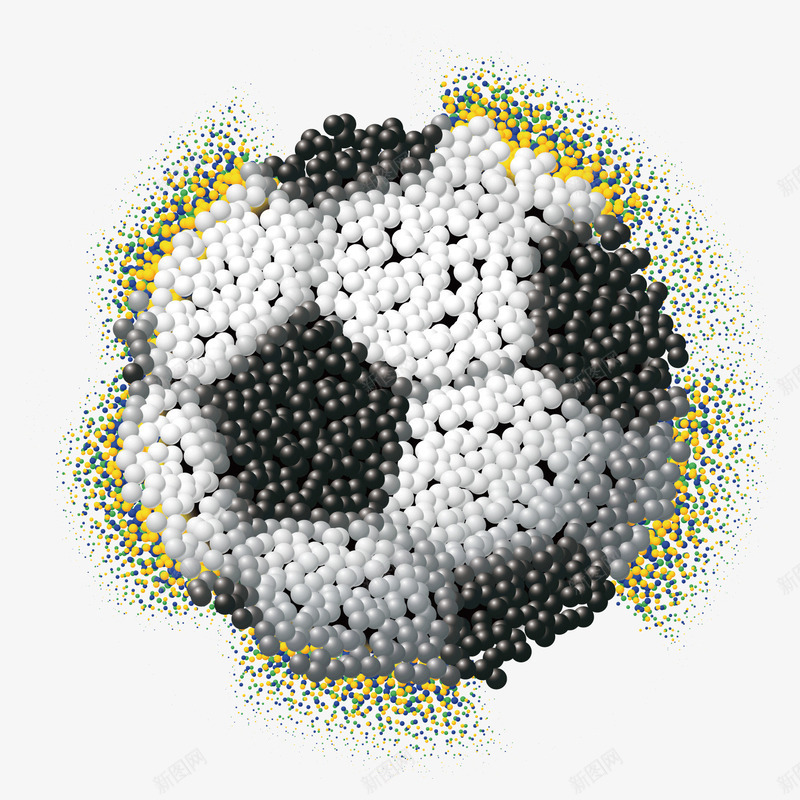 创意点点足球png免抠素材_新图网 https://ixintu.com 创意 点点 足球
