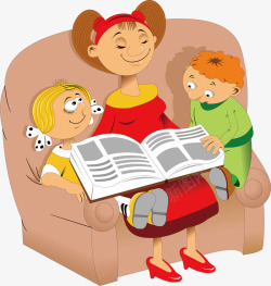 给孩子读故事书素材