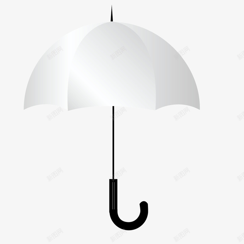 灰色质感渐变雨伞矢量图ai免抠素材_新图网 https://ixintu.com 渐变 灰色 灰色矢量 质感 雨伞 矢量图