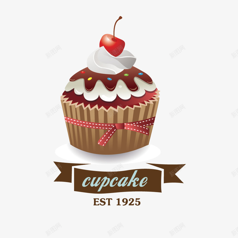 蛋糕甜品标签png免抠素材_新图网 https://ixintu.com 优质标签 复古标签 甜品 蛋糕 餐饮食品