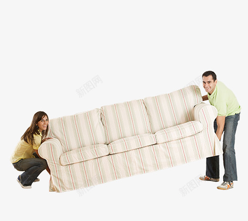 搬沙发的人png免抠素材_新图网 https://ixintu.com 