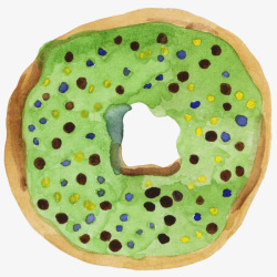 绿色蛋糕西餐甜食甜甜圈素材