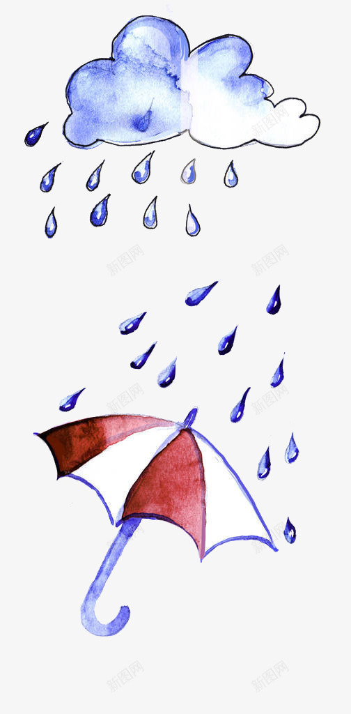 水彩装饰插图下雨天雨伞png免抠素材_新图网 https://ixintu.com 下雨天 伞 水墨风 水彩 装饰插图 雨伞 雨具 雨滴