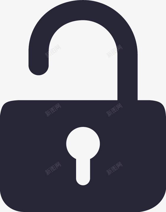 黑色手绘锁具造型图标png_新图网 https://ixintu.com 造型 锁具 黑色
