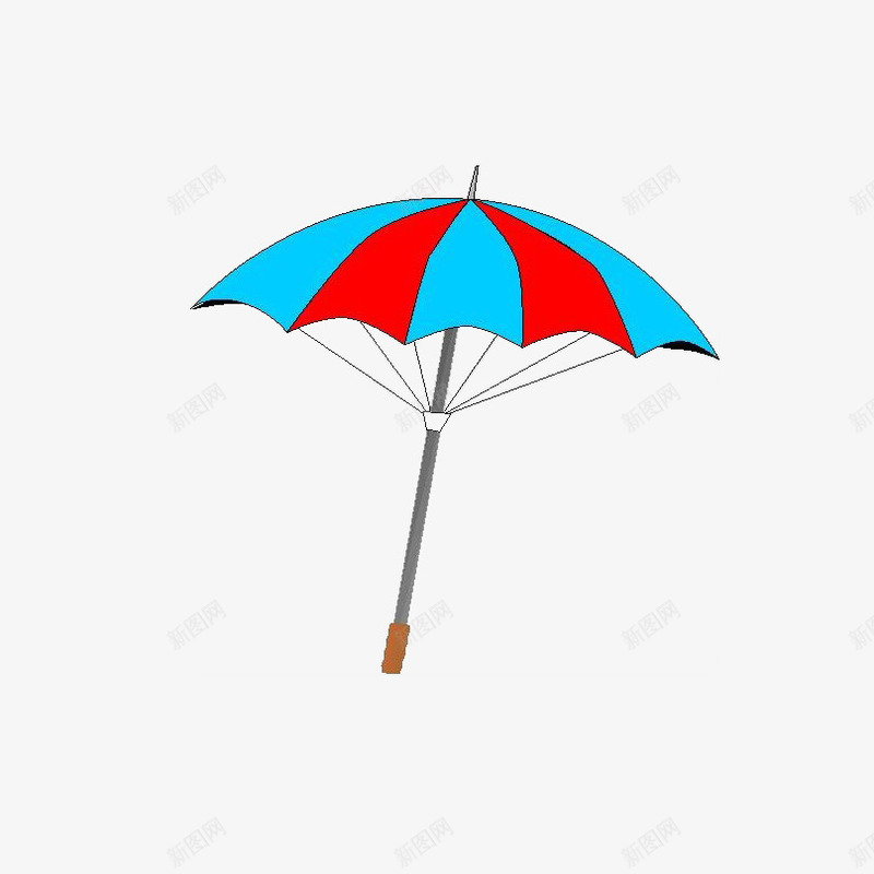 卡通伞效果元素png免抠素材_新图网 https://ixintu.com 免抠 免抠元素 免费下载 卡通 彩色 滑翔伞 蓝色 雨伞